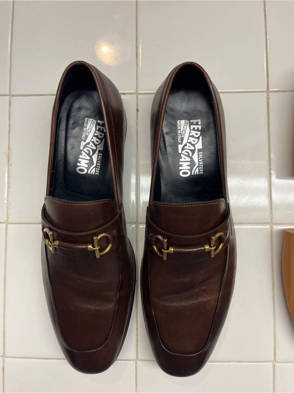 Salvatore Ferragamo Dark Brown Leather Bit Loafers - Picture 6 of 10